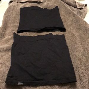 Two black Bella Bands for pregancy